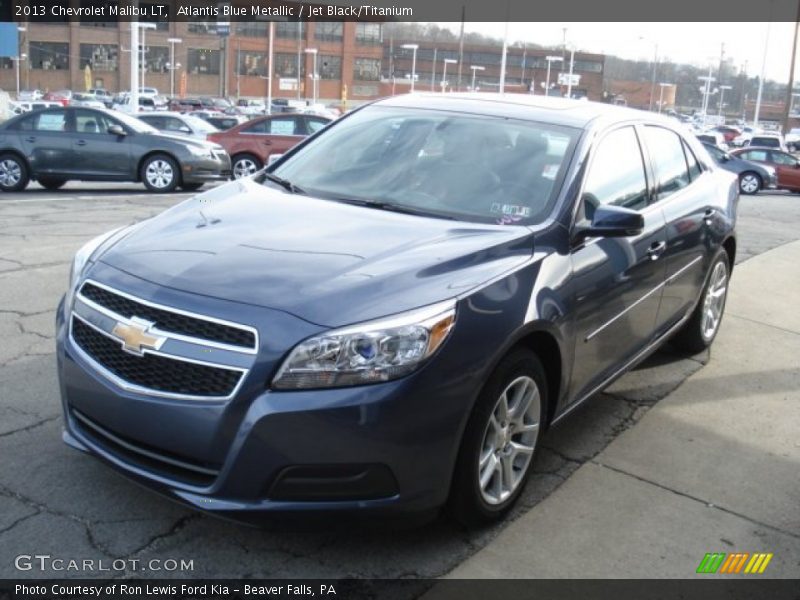 Atlantis Blue Metallic / Jet Black/Titanium 2013 Chevrolet Malibu LT