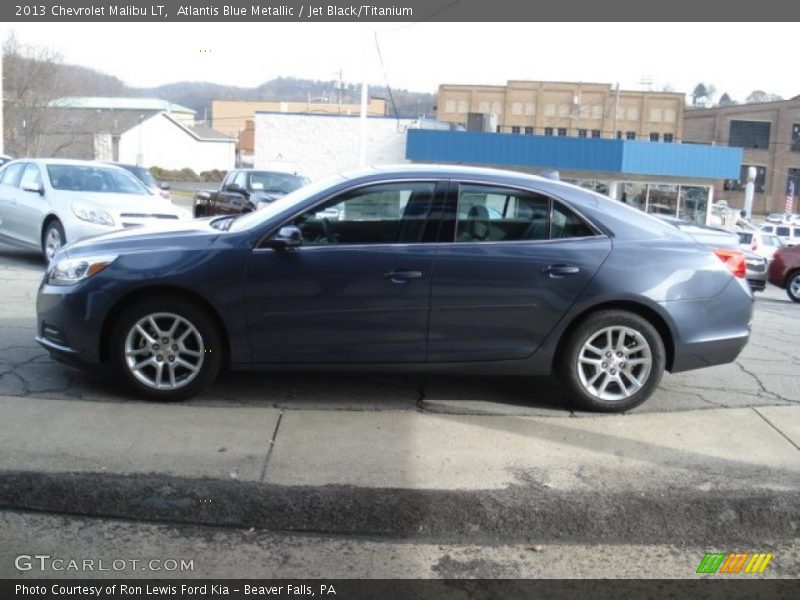 Atlantis Blue Metallic / Jet Black/Titanium 2013 Chevrolet Malibu LT