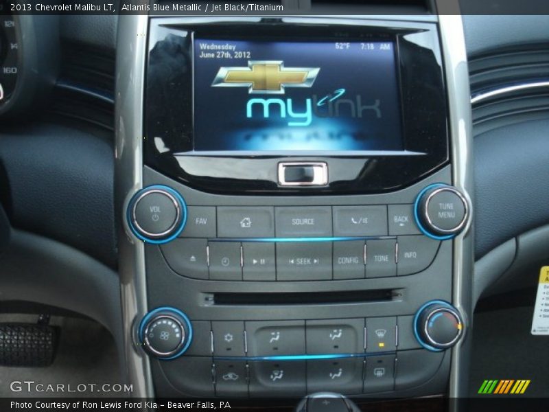 Atlantis Blue Metallic / Jet Black/Titanium 2013 Chevrolet Malibu LT