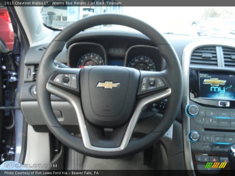 Atlantis Blue Metallic / Jet Black/Titanium 2013 Chevrolet Malibu LT