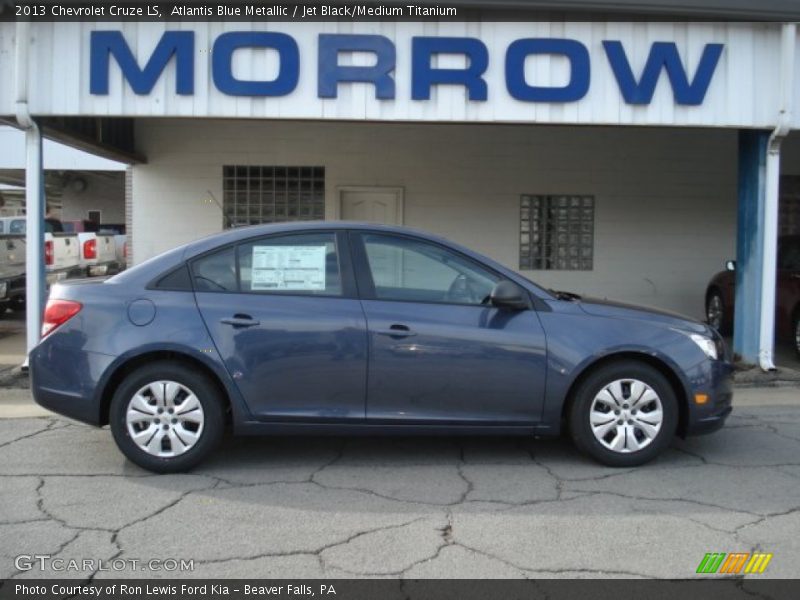 Atlantis Blue Metallic / Jet Black/Medium Titanium 2013 Chevrolet Cruze LS