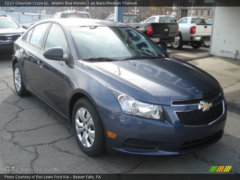 Atlantis Blue Metallic / Jet Black/Medium Titanium 2013 Chevrolet Cruze LS