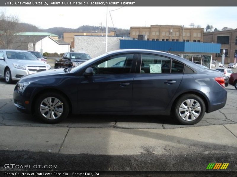 Atlantis Blue Metallic / Jet Black/Medium Titanium 2013 Chevrolet Cruze LS