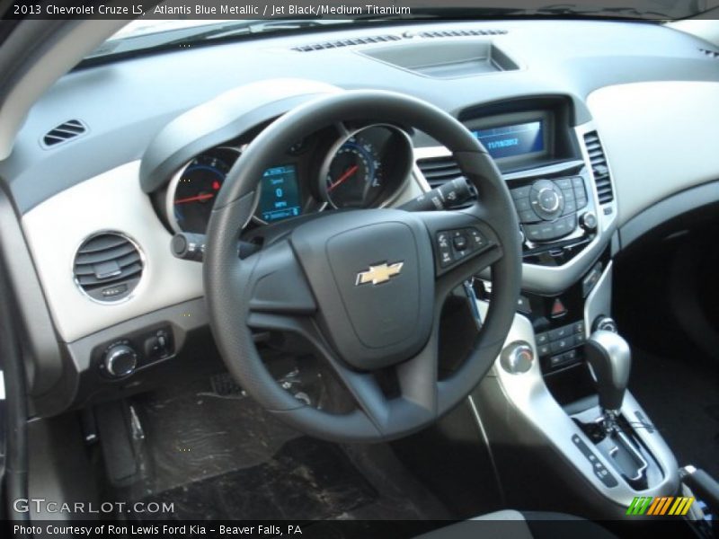 Atlantis Blue Metallic / Jet Black/Medium Titanium 2013 Chevrolet Cruze LS