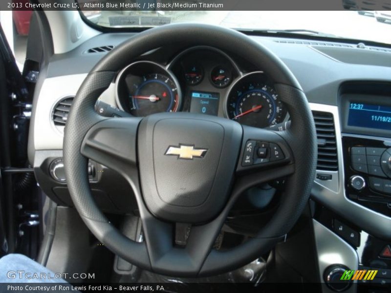 Atlantis Blue Metallic / Jet Black/Medium Titanium 2013 Chevrolet Cruze LS