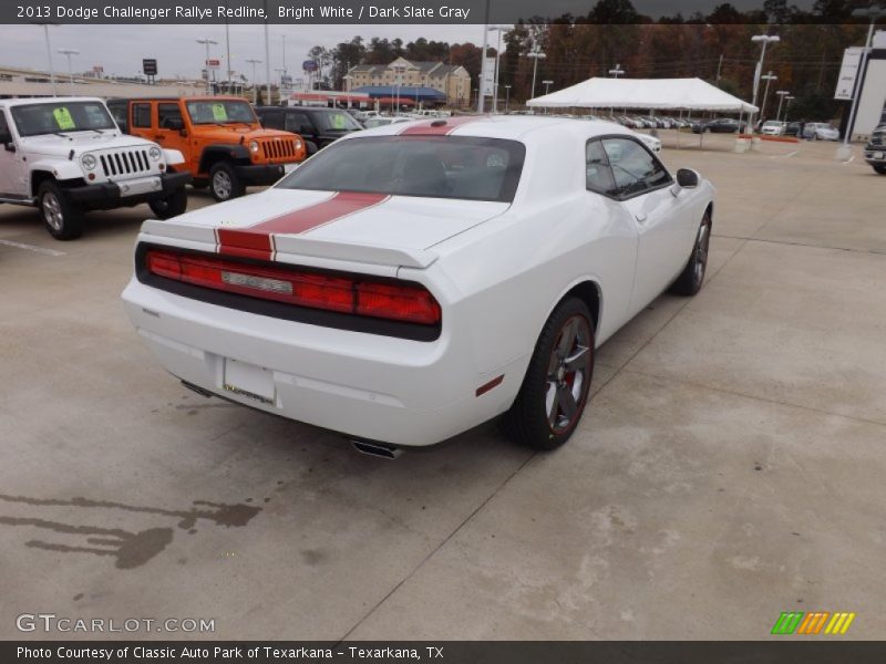 Bright White / Dark Slate Gray 2013 Dodge Challenger Rallye Redline
