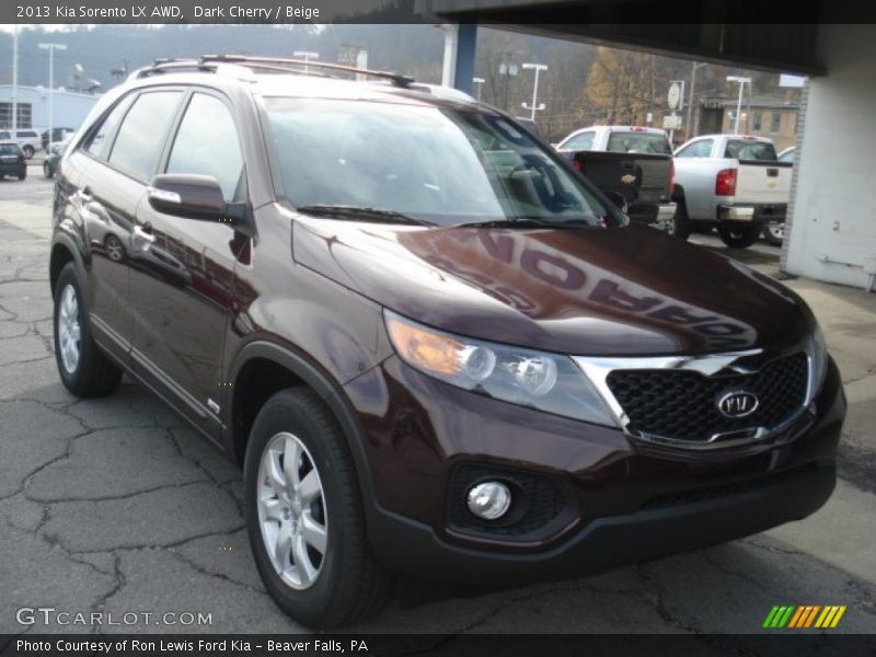 Dark Cherry / Beige 2013 Kia Sorento LX AWD