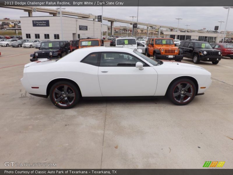 Bright White / Dark Slate Gray 2013 Dodge Challenger Rallye Redline