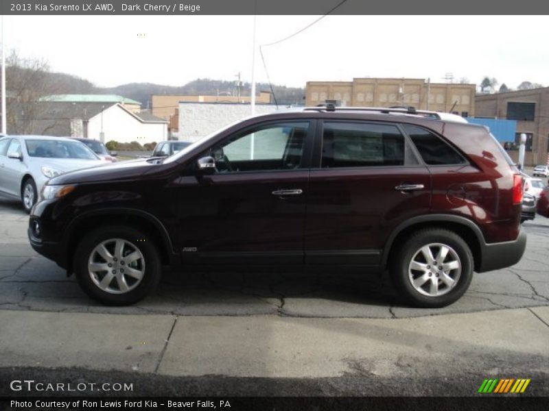 Dark Cherry / Beige 2013 Kia Sorento LX AWD