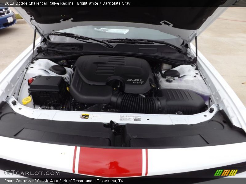 Bright White / Dark Slate Gray 2013 Dodge Challenger Rallye Redline