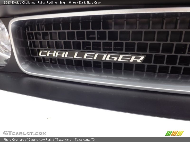 Bright White / Dark Slate Gray 2013 Dodge Challenger Rallye Redline