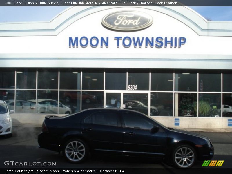 Dark Blue Ink Metallic / Alcantara Blue Suede/Charcoal Black Leather 2009 Ford Fusion SE Blue Suede