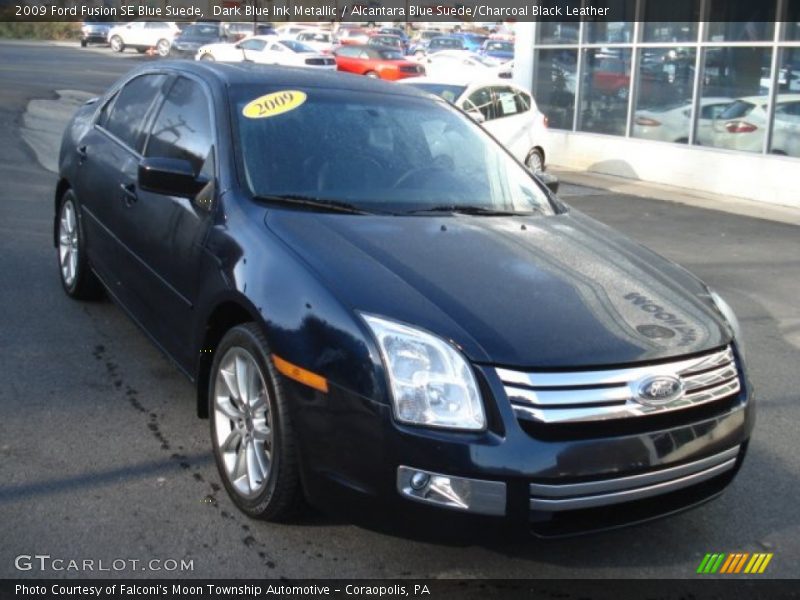 Dark Blue Ink Metallic / Alcantara Blue Suede/Charcoal Black Leather 2009 Ford Fusion SE Blue Suede