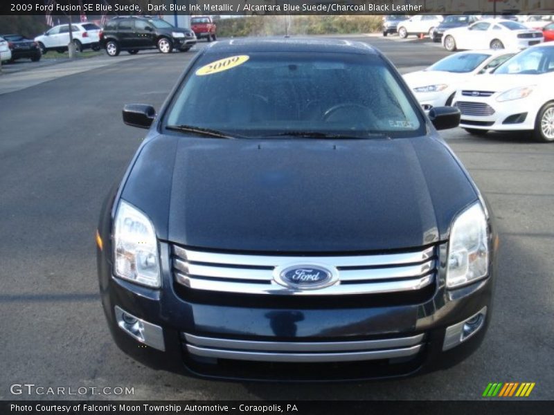 Dark Blue Ink Metallic / Alcantara Blue Suede/Charcoal Black Leather 2009 Ford Fusion SE Blue Suede
