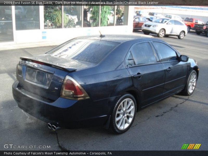 Dark Blue Ink Metallic / Alcantara Blue Suede/Charcoal Black Leather 2009 Ford Fusion SE Blue Suede