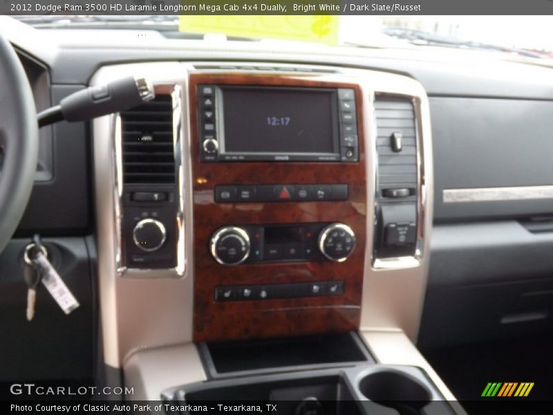 Bright White / Dark Slate/Russet 2012 Dodge Ram 3500 HD Laramie Longhorn Mega Cab 4x4 Dually