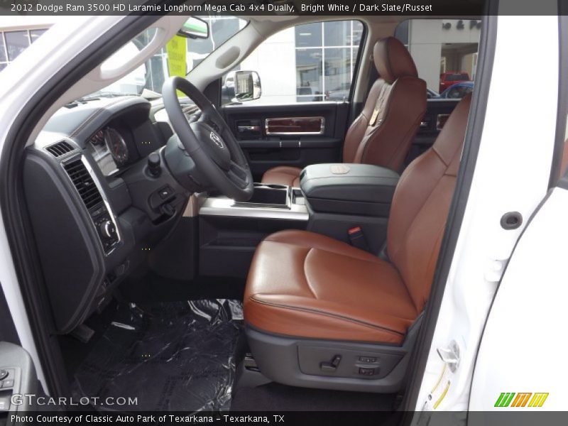  2012 Ram 3500 HD Laramie Longhorn Mega Cab 4x4 Dually Dark Slate/Russet Interior