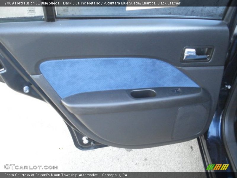 Dark Blue Ink Metallic / Alcantara Blue Suede/Charcoal Black Leather 2009 Ford Fusion SE Blue Suede