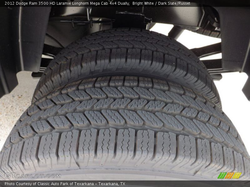 Bright White / Dark Slate/Russet 2012 Dodge Ram 3500 HD Laramie Longhorn Mega Cab 4x4 Dually