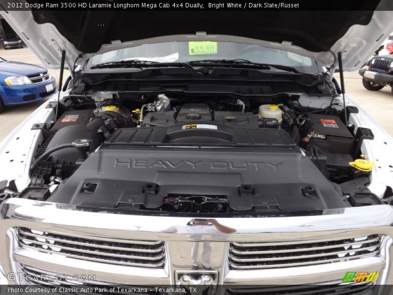  2012 Ram 3500 HD Laramie Longhorn Mega Cab 4x4 Dually Engine - 6.7 Liter OHV 24-Valve Cummins VGT Turbo-Diesel Inline 6 Cylinder