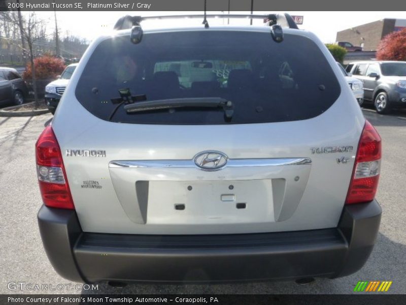 Platinum Silver / Gray 2008 Hyundai Tucson SE