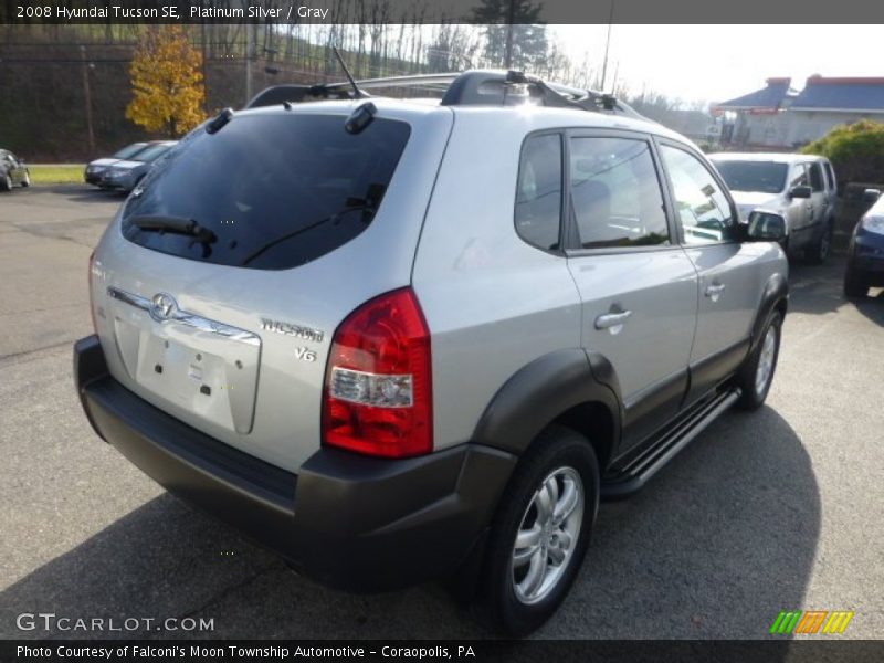 Platinum Silver / Gray 2008 Hyundai Tucson SE
