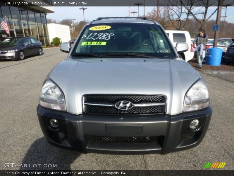 Platinum Silver / Gray 2008 Hyundai Tucson SE