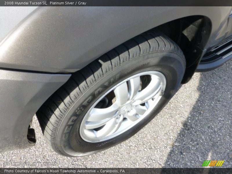 Platinum Silver / Gray 2008 Hyundai Tucson SE
