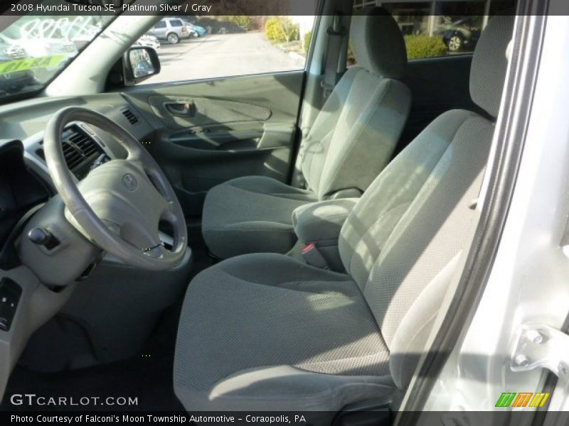 Platinum Silver / Gray 2008 Hyundai Tucson SE