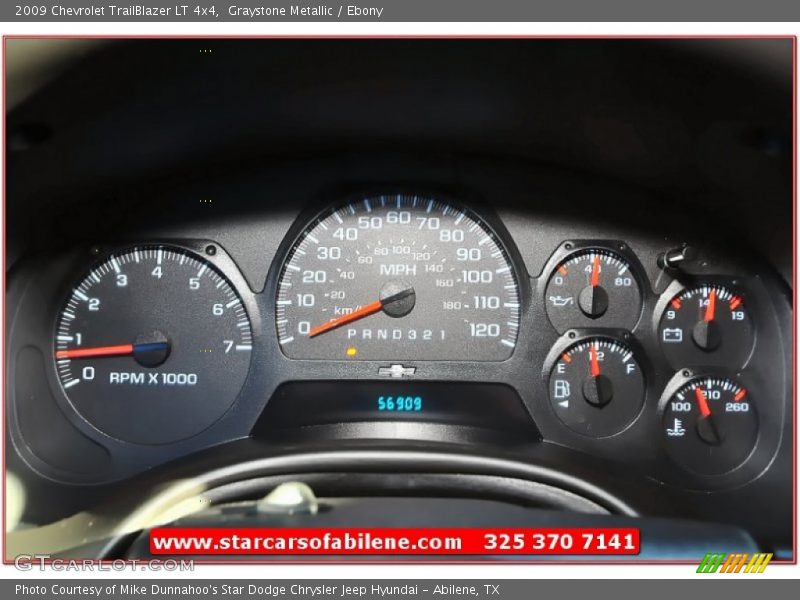 Graystone Metallic / Ebony 2009 Chevrolet TrailBlazer LT 4x4