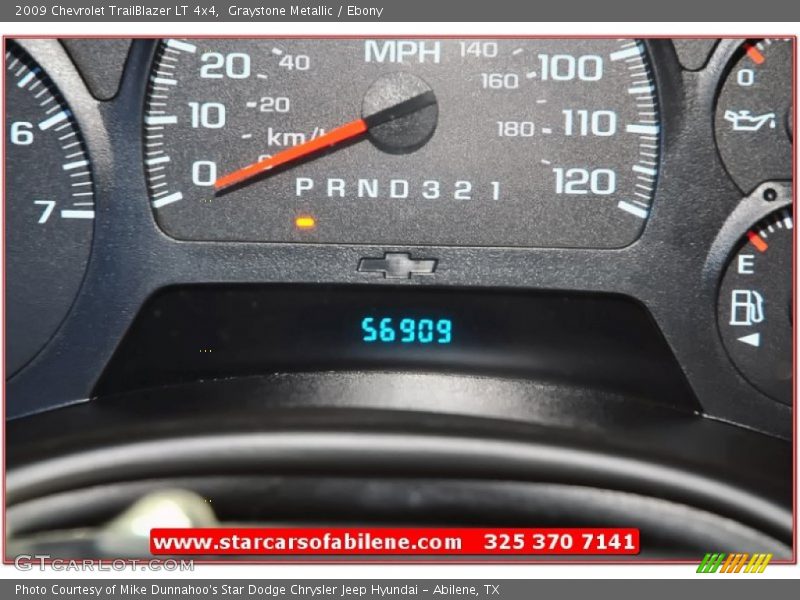 Graystone Metallic / Ebony 2009 Chevrolet TrailBlazer LT 4x4