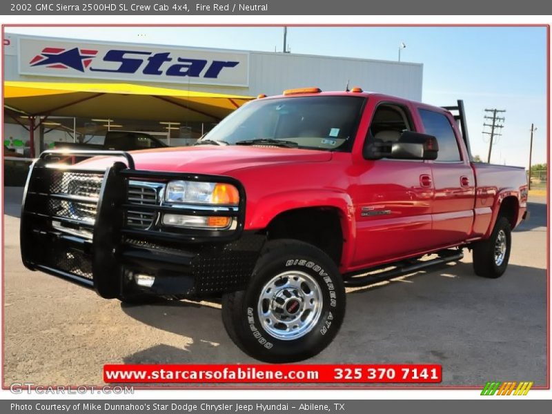 Fire Red / Neutral 2002 GMC Sierra 2500HD SL Crew Cab 4x4