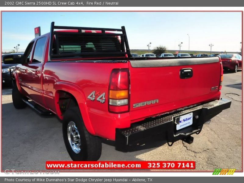 Fire Red / Neutral 2002 GMC Sierra 2500HD SL Crew Cab 4x4