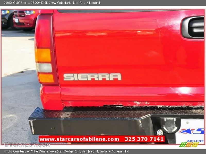 Fire Red / Neutral 2002 GMC Sierra 2500HD SL Crew Cab 4x4