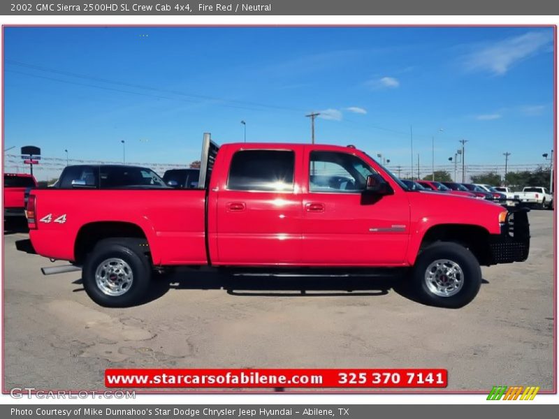 Fire Red / Neutral 2002 GMC Sierra 2500HD SL Crew Cab 4x4