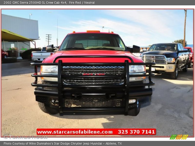 Fire Red / Neutral 2002 GMC Sierra 2500HD SL Crew Cab 4x4