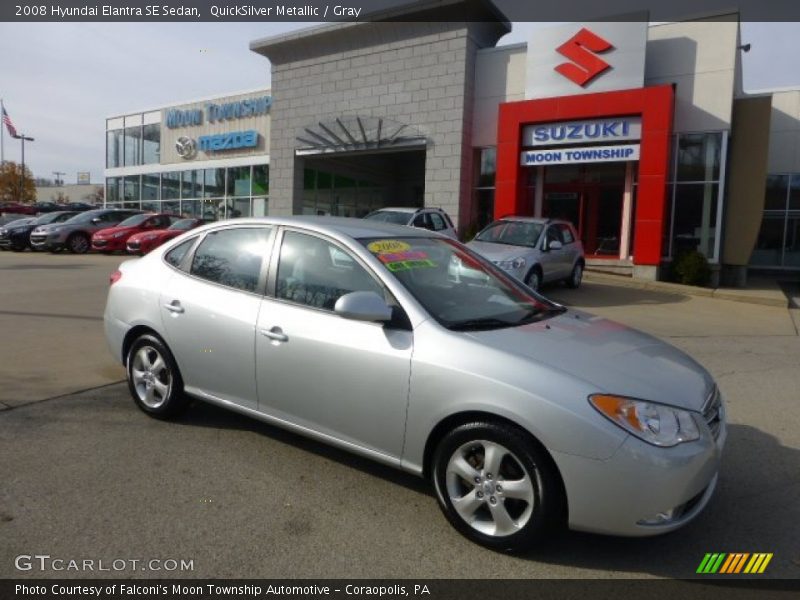 QuickSilver Metallic / Gray 2008 Hyundai Elantra SE Sedan