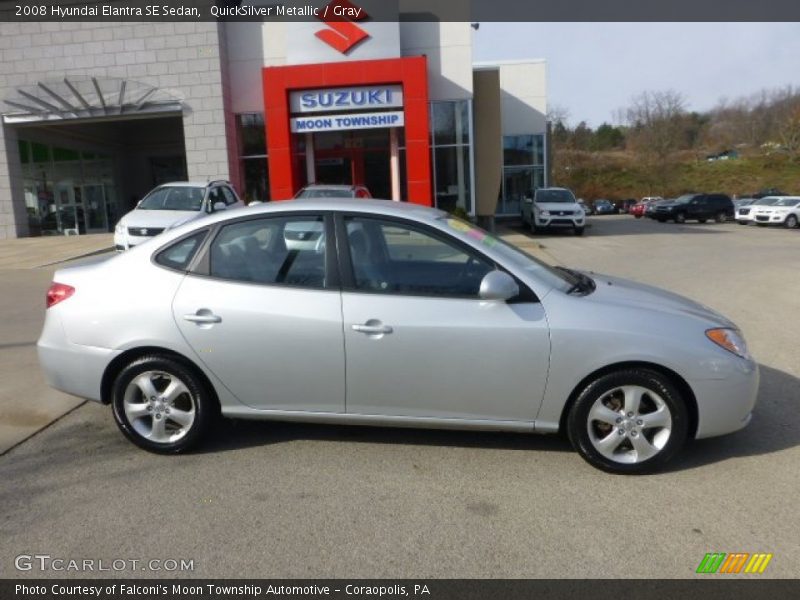 QuickSilver Metallic / Gray 2008 Hyundai Elantra SE Sedan