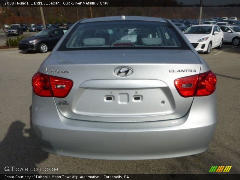 QuickSilver Metallic / Gray 2008 Hyundai Elantra SE Sedan
