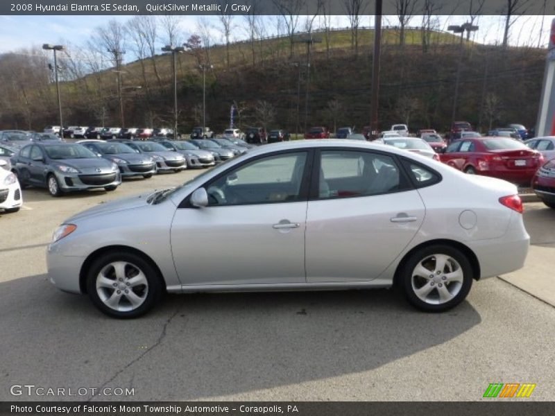 QuickSilver Metallic / Gray 2008 Hyundai Elantra SE Sedan