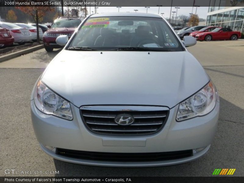 QuickSilver Metallic / Gray 2008 Hyundai Elantra SE Sedan