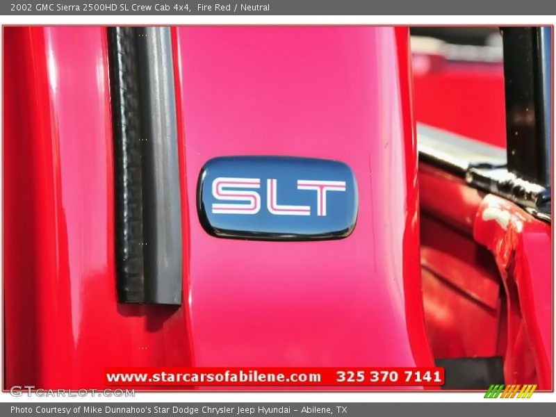 Fire Red / Neutral 2002 GMC Sierra 2500HD SL Crew Cab 4x4