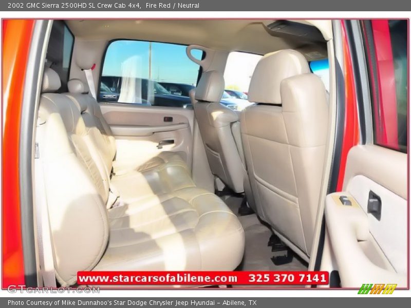 Fire Red / Neutral 2002 GMC Sierra 2500HD SL Crew Cab 4x4