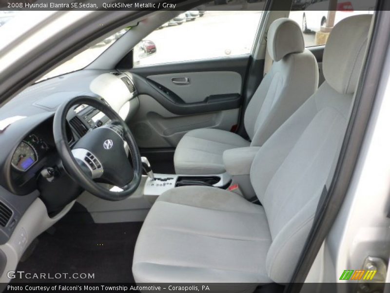 QuickSilver Metallic / Gray 2008 Hyundai Elantra SE Sedan