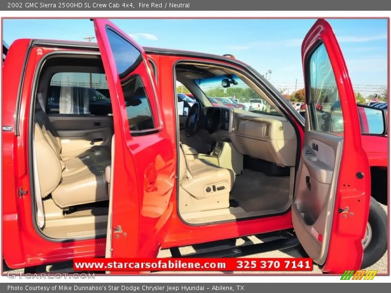 Fire Red / Neutral 2002 GMC Sierra 2500HD SL Crew Cab 4x4
