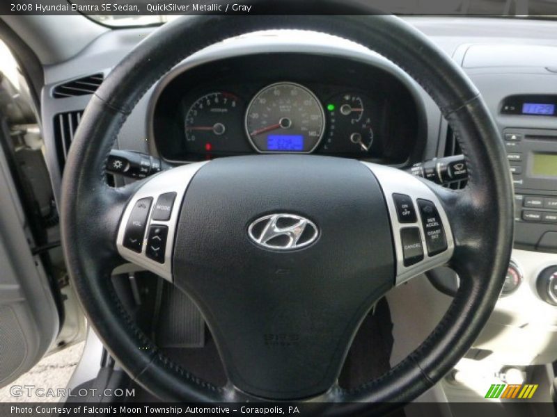 QuickSilver Metallic / Gray 2008 Hyundai Elantra SE Sedan