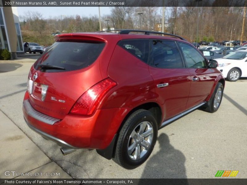 Sunset Red Pearl Metallic / Charcoal 2007 Nissan Murano SL AWD