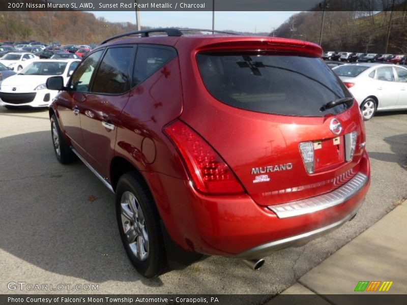 Sunset Red Pearl Metallic / Charcoal 2007 Nissan Murano SL AWD