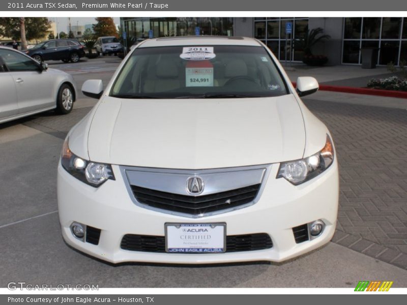 Premium White Pearl / Taupe 2011 Acura TSX Sedan
