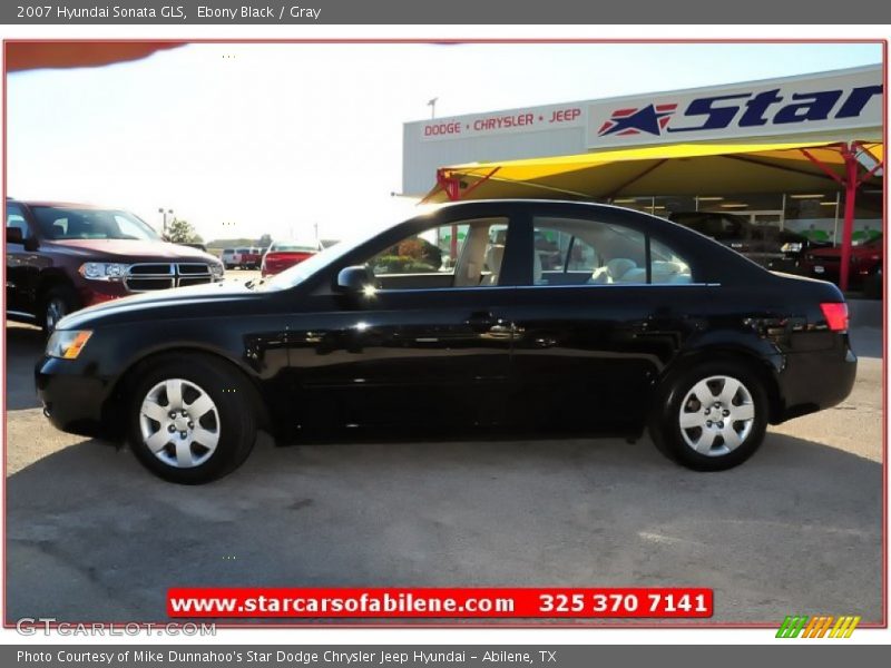 Ebony Black / Gray 2007 Hyundai Sonata GLS